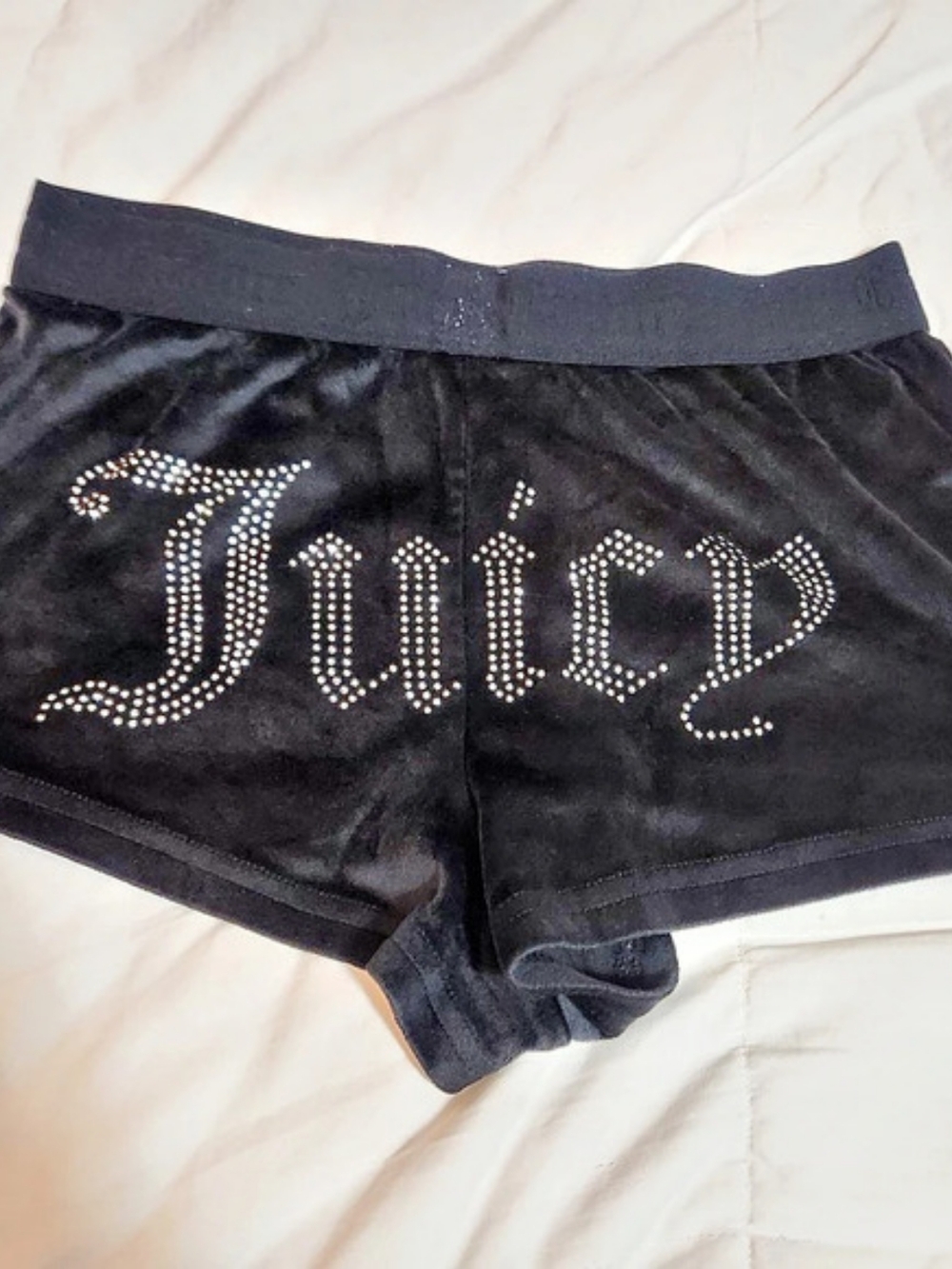 Juicy Couture Velour Sleep Shorts Black Size Small